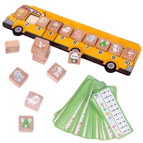 Mathematik-Lernspielzeug, numerisches Lernspielzeug, Mathematik-Manipulationsspielzeug, Busspielzeug mit Holzzahlen, Spielzeug Mathematik-Lernspielzeug, numerisches Lernspielzeug, Mathematik-Manipulationsspielzeug, Busspielzeug mit Holzzahlen, Spielzeug von Raxove