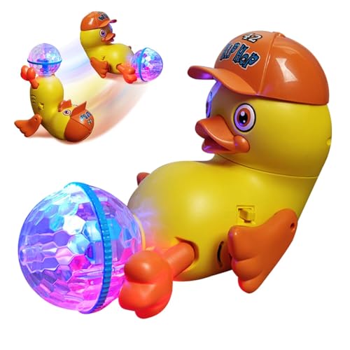 Musikspielzeug, Musikspielzeug, elektrisches Laufspielzeug für Ente mit elektrischer Musik mit leuchtendem Ball, Lernspiel Spielzeug Musikspielzeug, Musikspielzeug, elektrisches Laufspielzeug für Ente mit elektrischer Musik mit leuchtendem Ball, Lernspiel Spielzeug von Raxove
