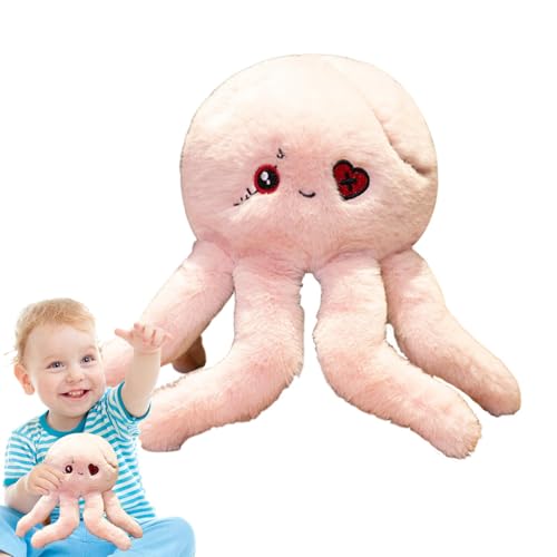 Oktopus-Plüschtier, Plüschtier, niedliche Oktopus-Plüschpuppe, niedlich und realistisch, dekorativ, umarmbar, für Babys, Mädchen und Kleinkinder von Raxove