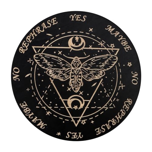 Radiästhesie-Brett aus Holz | Botschaftstafel des metaphysischen Geistes mit Planchette | Pendeltafel mit Buchstaben für Wahrsagerei, spirituelle Orientierung und Familienspaß von Raxove