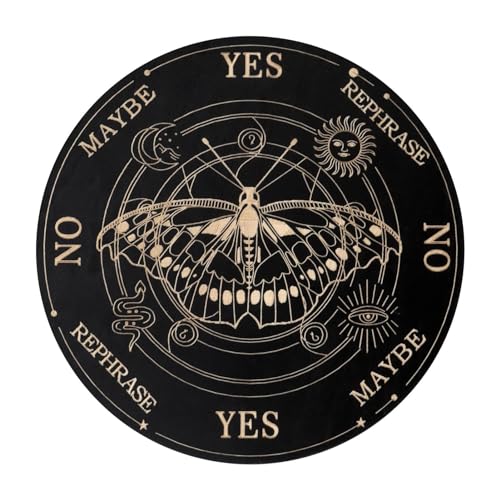 Radiästhesie-Brett aus Holz | Botschaftstafel des metaphysischen Geistes mit Planchette | Pendeltafel mit Buchstaben für Wahrsagerei, spirituelle Orientierung und Familienspaß von Raxove