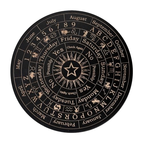 Radiästhesie-Brett aus Holz | Botschaftstafel des metaphysischen Geistes mit Planchette | Pendeltafel mit Buchstaben für Wahrsagerei, spirituelle Orientierung und Familienspaß von Raxove