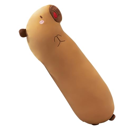 Langes Kissen mit Kapitbara-Spielzeug, weiches Kissen | Langlebiges Plüschtier | Bequemer gepolsterter Körper | gefülltes Kapbara für die Heimdekoration, Geschenk für Mädchen von Raxove