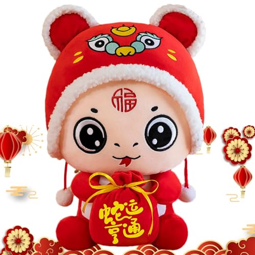 Raxove Plüschtier, Schlangenkissen, Plüschtier, traditionelles chinesisches Schlangenspielzeug, Jahr der Schlange, Plüschtier für Tische, Sofas, von Raxove