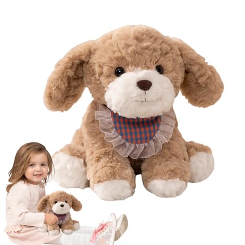 Raxove Plüschtier für Welpen, Plüschtiere für Hunde, Welpe mit Schal, 24 cm (9,84 Zoll), Plüschtiere für Hunde, Kissen, Plüschtiere für von Raxove