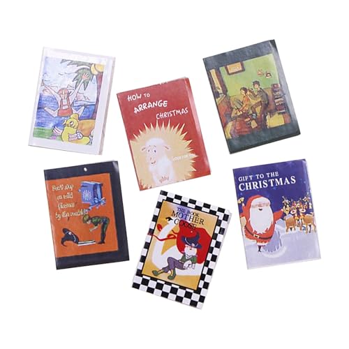 Raxove Puppentagebuch Bücher,Tagebuch Miniatur - 6X Miniatur-Tagebuch-Modell, kleine Bücher für Puppen | Neuartige Heimdekoration, Landschaftsornament, Puppe, Heimeinrichtung für Schlafzimmer, Raxove Puppentagebuch Bücher,Tagebuch Miniatur - 6X Miniatur-Tagebuch-Modell, kleine Bücher für Puppen | Neuartige Heimdekoration, Landschaftsornament, Puppe, Heimeinrichtung für Schlafzimmer, von Raxove