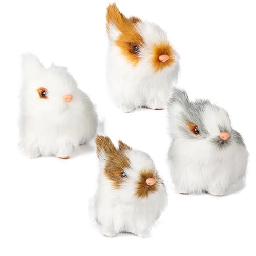 Realistische Plüschkaninchen, Simulationshase, realistische Figuren von pelzigen Kaninchen - Plüschhase realistisch, Miniaturfiguren Modell Hase, Figuren von Realistische Plüschkaninchen, Simulationshase, realistische Figuren von pelzigen Kaninchen - Plüschhase realistisch, Miniaturfiguren Modell Hase, Figuren von von Raxove