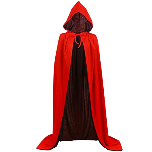 Raxove Vampirumhang mit Kragen – Erwachsenen-Umhang mit Kapuze, Halloween-Cosplay-Umhang für Männer und Frauen, Hexenmantel Raxove Vampirumhang mit Kragen – Erwachsenen-Umhang mit Kapuze, Halloween-Cosplay-Umhang für Männer und Frauen, Hexenmantel von Raxove