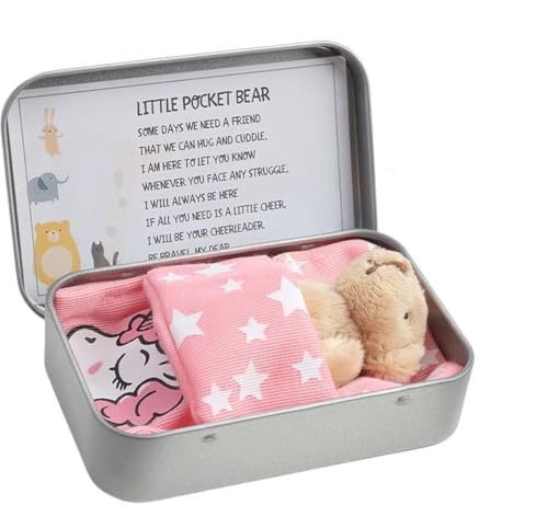 Kleine Taschenbär-Umarmung Mini-Bär in Einer Blechdose Taschenbär-Plüschspielzeug Kuscheltier-Bärenpuppe Gefüllter Kleiner Bär Taschenbär Dose Flauschige Mini-Teddybären von Raykce