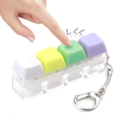 Tastatur-Fidget-Spielzeug – 4 Farben, Klick-Tastaturkappen, Schlüsselanhänger, Stressabbau-Spielzeug, um Stress abzubauen, die Zeit zu vertreiben, Dekompressionsgeschenk für Jungen, Mädchen, Studenten Tastatur-Fidget-Spielzeug – 4 Farben, Klick-Tastaturkappen, Schlüsselanhänger, Stressabbau-Spielzeug, um Stress abzubauen, die Zeit zu vertreiben, Dekompressionsgeschenk für Jungen, Mädchen, Studenten von Raykce