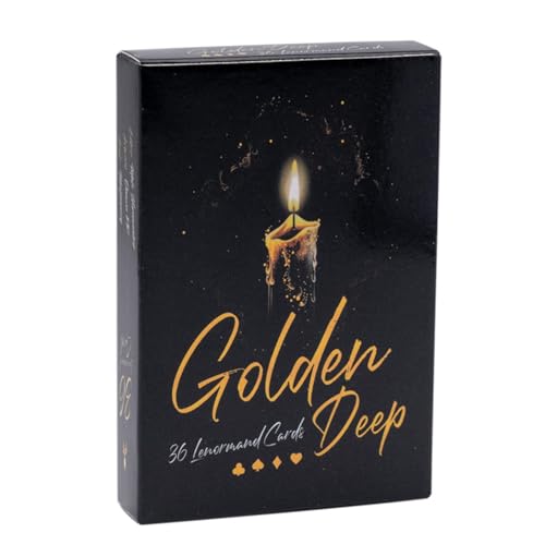 Lenormand Karten - Fortune Golden Deep Lenormand 9 X 6,2 cm, Tarot-Karten, Lenormand Cards, Lenormand Kartendecks, Lenormand Karten, Orakelkarten, Lenormand Karten Für Anfänger,(englische Version) von Raypontia