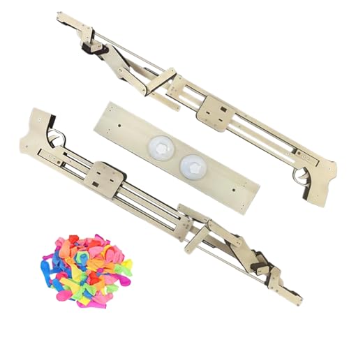 Raypontia Balloon Bamboo Man Battle Mit 100 Ballons, Ballon Bambus Mann Kampf, Wooden Fencing Puppets, Handgefertigtes Puppen Duell Spiel, Holz Bots Kampfspiel Für Familienspiele, Desktop Kampfspiel von Raypontia