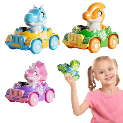 Raypontia Dinosaurierauto, Auto für Kleinkind drücken,Dinosaurierform Push Toys für Kleinkind | Touch and Go Animal Vehicle Friction Tasted Game für Kinder, Mädchen, Alter 3+ von Raypontia