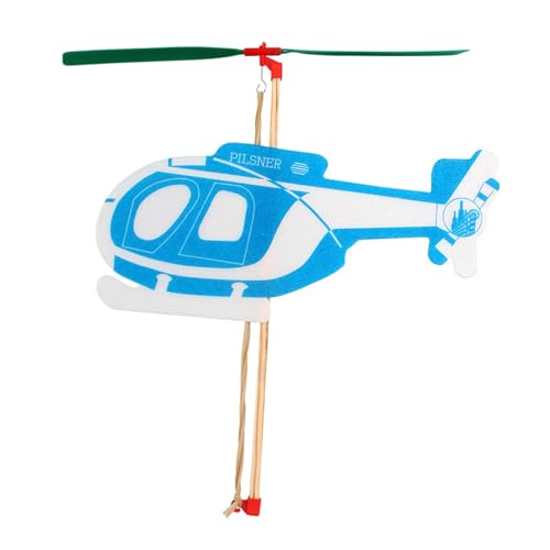 Raypontia Flying Helicopter Toy, Kleinkindhubschrauber -Spielzeug | Gummiband -Hubschrauber -Spielzeug | Handgefertigte Flugzeugmodell für 4-12 Jahre 4-12 Anfänger im Freien im Freien im Freien von Raypontia