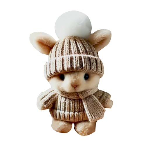 Raypontia Strickmütze Plüschhase - Plüsch Bunny, Plüsch Kaninchen Mit Strickmütze, Osterhase Plüschspielzeug, Ostergeschenk von Raypontia