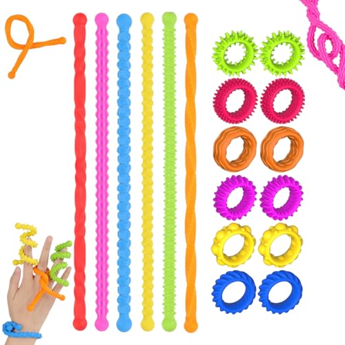 6 Sensory Toys 12 Anti Stress Ring Adhs Spielzeug Erwachsene Fidget Toys Kinder Wird Zur Stresslinderung Bei Adhs Autismus Usw Verwendet Geeignet Für Kinder Ab 3 Jahren Und Erwachsene von Rbleote