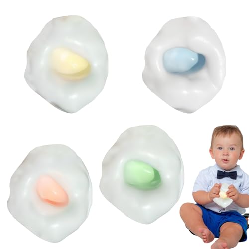 Klebreis-Quetschspielzeug,4 Stück Ormbaren Vakuum Trauben Stress Ball Spielzeug,Trauben Stressball,zum Stressabbau und zur Entspannung,für Kinder und Erwachsene (Gelb,Blau,Orange,Grün) von Rbleote