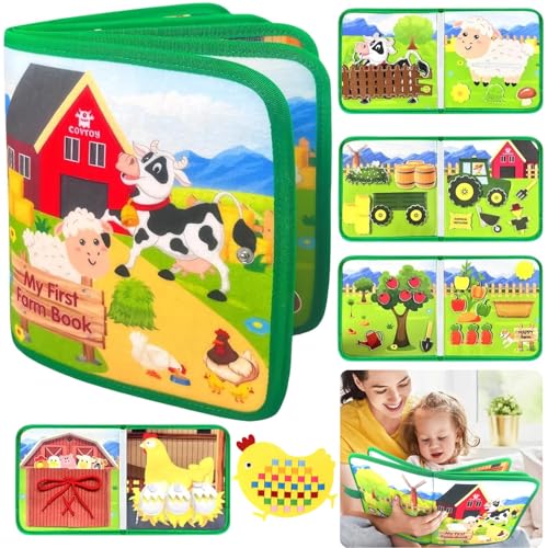 Quiet Book Ab 1 Jahr, Busy Book, Activity Board Ab 1 Jahr Montessori 20 in 1 Bauernhof Thema Geeignet Für Früherziehung Und Reise-, Auto- Und Flugzeugerziehung Vorschule Lernaktivitäten Quiet Book Ab 1 Jahr, Busy Book, Activity Board Ab 1 Jahr Montessori 20 in 1 Bauernhof Thema Geeignet Für Früherziehung Und Reise-, Auto- Und Flugzeugerziehung Vorschule Lernaktivitäten von Rbleote