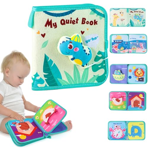 Rbleote Busy Board Ab 1 Jahr, Quiet Book 2 Jahre, Tieridentifikation, Frühe Bildung, Passende Geschenke für Mädchen und Jungen (Mehrfarbig) von Rbleote