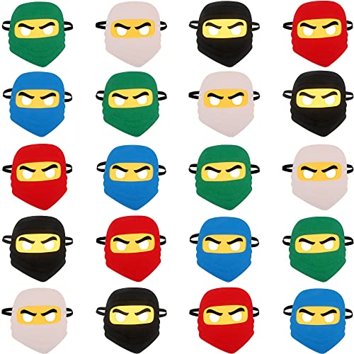 Rcanedny 20 Stück Kinder Ninja Masken Filz Elastische Cartoon Maske für Jungen Mädchen Halloween Kostüm Party Supplies Ninja Thema Geburtstag Favors Rcanedny 20 Stück Kinder Ninja Masken Filz Elastische Cartoon Maske für Jungen Mädchen Halloween Kostüm Party Supplies Ninja Thema Geburtstag Favors von Rcanedny