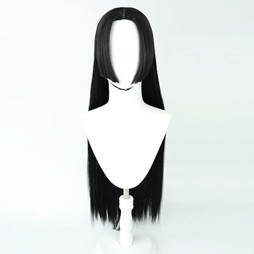 Rcrllya Anime Cosplay Boa Hancock Perücke 100cm Schwarz Faser WIG Warm Beständig Halloween Kostüm Perücke Kappe von Rcrllya