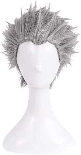Anime Devil May Cry 5 Cosplay Perücke, Vergil Silber Grau Kurzhaar rolle Halloween Party Perücken mütze von Rcrllya