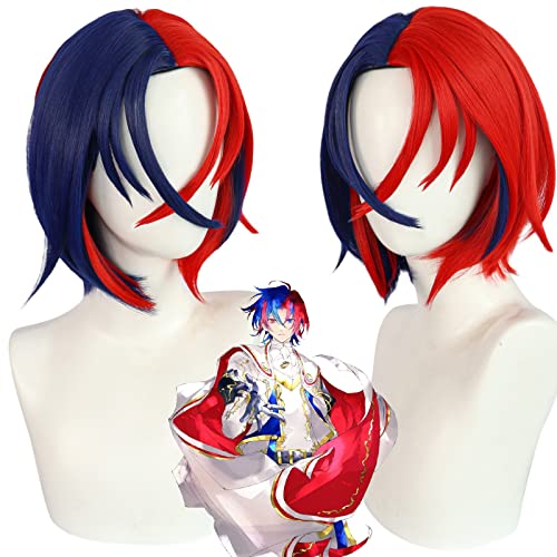 Anime Fire Emblem Engage Alear Cosplay Perücke kurz gerade blau und rot Männer Perücken hitze beständige Spiel männliche Kopf bedeckung Perücke Cap von Rcrllya