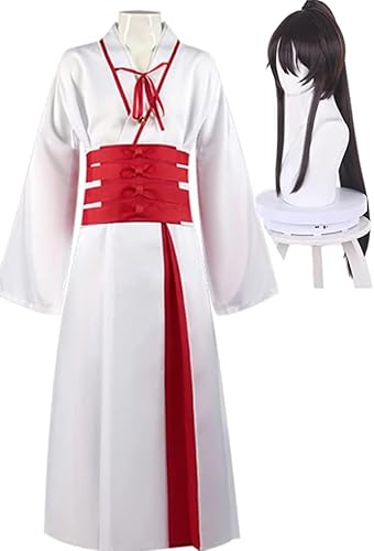 Jigoku Raku Hell's Paradise Anime Yamada Asaemon Sagiri Kimono Perücke Kleid Festival Rose Net Cosplay Kostüm (Sagiri Perücke,XXXL) von Rcrllya