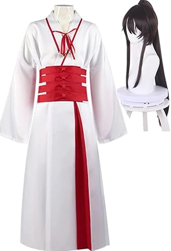 Jigoku Raku Hell's Paradise Anime Yamada Asaemon Sagiri Kimono Perücke Kleid Festival Rose Net Halloween Geschenk Cosplay Kostüm (Sagiri Perücke,M) von Rcrllya