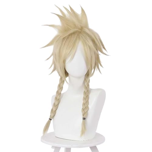 Anime Cosplay Claude Perücke Final Fantasy VII Cloud Strife Perücke Braid Blondes Haar Halloween Party Rolle Spielen Perücken kappe von Rcrllya