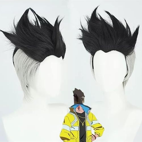 Anime David Martinez Cosplay Perücke Anime Cyberpunk Edgerunners Kurzen Hitzebeständig Haar David Martinez Perücken Perücke Kappe von Rcrllya