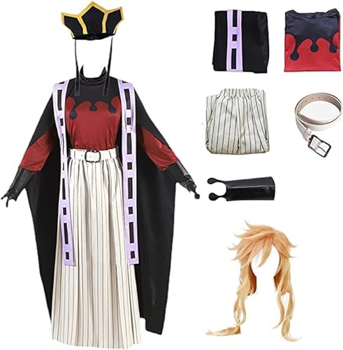 Rcrllya Anime Demon Slayer Douma Outfit Kimono Umhang Cosplay Perücke Kostüm Anzug Uniformen Erwachsene Party Geschenk (L,Douma Perücke) von Rcrllya