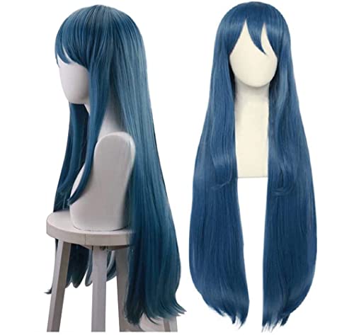Anime frauen Maizono Sayaka Cosplay Perücke Lange Blau Haar für Halloween Kostüm Wärme Beständig Haar Perücken Perücke Kappe von Rcrllya