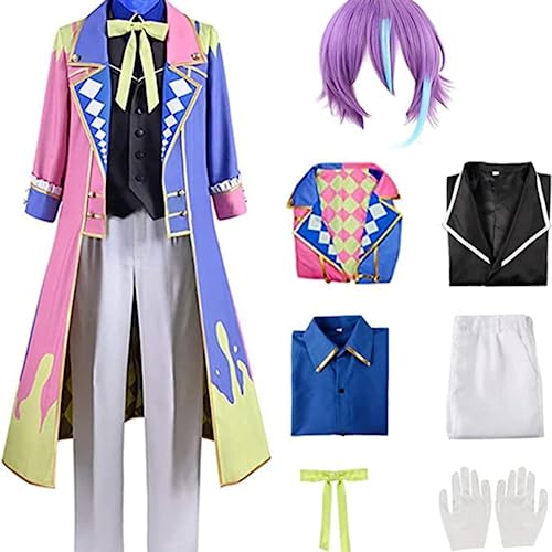 Rcrllya Anime Projekt Sekai bunte Bühne Cosplay Kostüm Kamish iro Rui Perücke Uniform Kleid Outfit Carnaval Party Halloween Anzug (Kamish iro Rui +Perücke,L) von Rcrllya