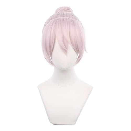 Senju Kawaragi Cosplay Perücke Anime Tokyo Revengers Senju Kawaragi Akashi Rosa Gefälschte Haar mit Brötchen Hitze Beständig Haar Halloween Wi von Rcrllya