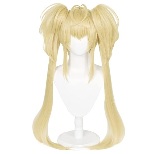 Rcrllya Tsukiyomi Utau Cosplay Perücke Shugo Chara! Party! Tsukiyomi Utau Frauen Blonde Abnehmbare Pferdeschwanz Haar Peluca Anime Perücken von Rcrllya