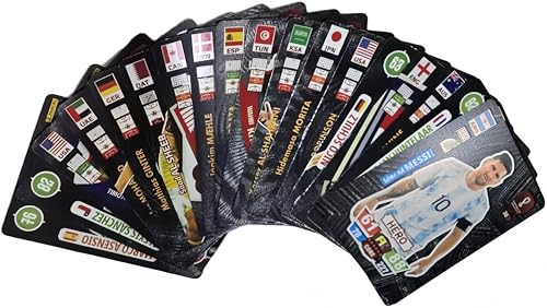 Rcxnm Weltfußballstars-Sammelkarten, 55 Stück, Kartenspiel (schwarz) von Rcxnm