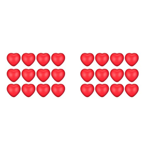 Rdjumpdjo 24 Rote -StressbäLle zum Valentinstag, StressbäLle für Schulkarneval Als Belohnung, GeschenkfüLler für Valentinstagspartys Rdjumpdjo 24 Rote -StressbäLle zum Valentinstag, StressbäLle für Schulkarneval Als Belohnung, GeschenkfüLler für Valentinstagspartys von Rdjumpdjo