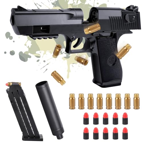 Rdlobu Spielzeug Pistole Kinder Waffen, Toy Guns, Soft Bullet Schaumstoffpistole mit Schalldämpfer, Geschenk für Jungen Mädchen Teenager von Rdlobu