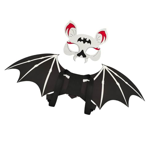Rdxanc 2-teiliges Halloween-Filz-Fledermausflügel-Set für Kinder, weiches Vliesstoff, Kostümzubehör, sicher, freundliches Rollenspiel Rdxanc 2-teiliges Halloween-Filz-Fledermausflügel-Set für Kinder, weiches Vliesstoff, Kostümzubehör, sicher, freundliches Rollenspiel von Rdxanc