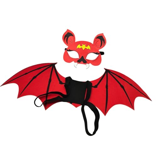 Rdxanc 2-teiliges Halloween-Filz-Fledermausflügel-Set für Kinder, weiches Vliesstoff, Kostümzubehör, sicher, freundliches Rollenspiel Rdxanc 2-teiliges Halloween-Filz-Fledermausflügel-Set für Kinder, weiches Vliesstoff, Kostümzubehör, sicher, freundliches Rollenspiel von Rdxanc