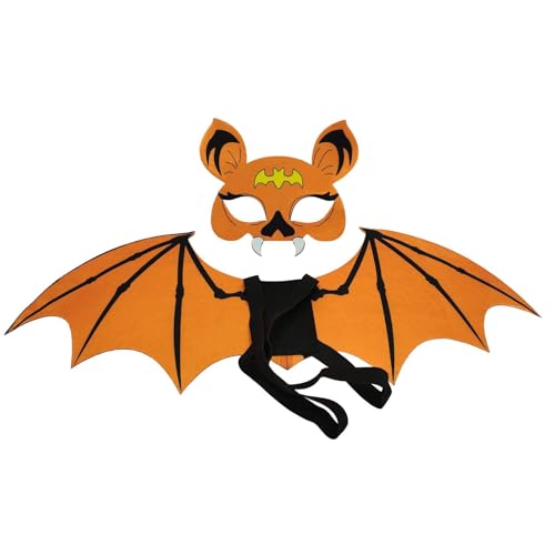 Rdxanc 2-teiliges Halloween-Filz-Fledermausflügel-Set für Kinder, weiches Vliesstoff, Kostümzubehör, sicher, freundliches Rollenspiel Rdxanc 2-teiliges Halloween-Filz-Fledermausflügel-Set für Kinder, weiches Vliesstoff, Kostümzubehör, sicher, freundliches Rollenspiel von Rdxanc