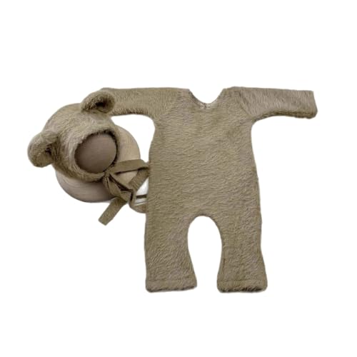 Rdxanc Baby-Kostüm-Set, Bär und Hut, Foto-Kleidung, Foto-Requisiten für Jungen und Mädchen, 0-2 Monate Rdxanc Baby-Kostüm-Set, Bär und Hut, Foto-Kleidung, Foto-Requisiten für Jungen und Mädchen, 0-2 Monate von Rdxanc