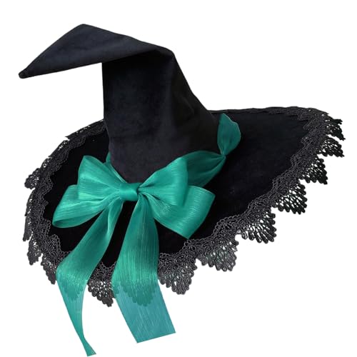 Rdxanc Lolitas Hexenhut Zauberer Cosplay Hut Verstellbare Schleifen Hut Handgemachte Spitzen Hut für Cosplay und Mottopartys Rdxanc Lolitas Hexenhut Zauberer Cosplay Hut Verstellbare Schleifen Hut Handgemachte Spitzen Hut für Cosplay und Mottopartys von Rdxanc