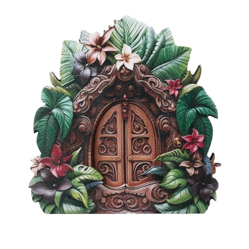 Rdxanc Miniatur-Feenbaum-Tür, Feengartentür für den Außenbereich, Miniatur-Tür-Baum-Dekorationen, Garten, Outdoor-Dekorationen von Rdxanc