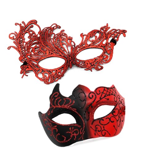 Rdxanc Paar Venezianer Maskenball Karneval Gras Abschlussball Theater Cosplay Party Unisex von Rdxanc
