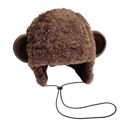 Rdxanc Pelziger Cartoon-Hut mit Ohr für Halloween Cosplay Pelzhut mit Ohr übergroße Kopfbedeckung Hut für Winter Rdxanc Pelziger Cartoon-Hut mit Ohr für Halloween Cosplay Pelzhut mit Ohr übergroße Kopfbedeckung Hut für Winter von Rdxanc
