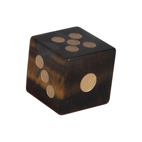 Rdxanc Sechsseitige Würfel aus natürlichem Kristall, mehrseitig, Tischspiele, runde Ecken, Rollenspiele, Brettspiel-Zubehör von Rdxanc