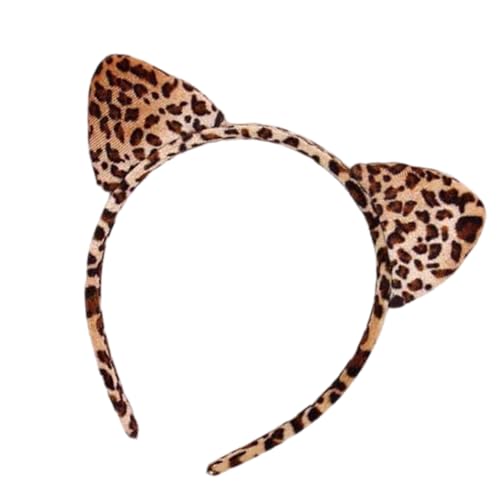 Rdxanc Set mit Leopardenmuster, Katzenohren, Stirnband und Schwanz, weiches Polyester, Rollenspiel-Kostüm, Zubehör für Kinder und Erwachsene Rdxanc Set mit Leopardenmuster, Katzenohren, Stirnband und Schwanz, weiches Polyester, Rollenspiel-Kostüm, Zubehör für Kinder und Erwachsene von Rdxanc