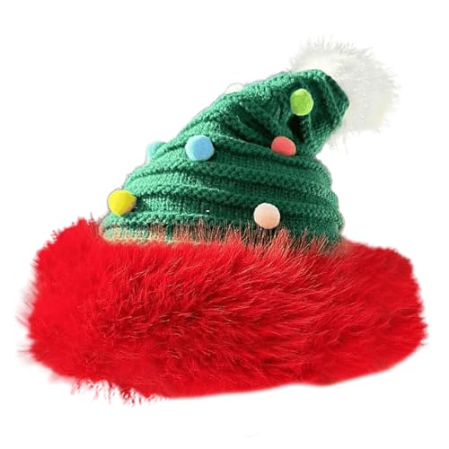 Rdxanc Warme Weihnachtsmannmütze, dick, gestrickt, Kopfbedeckung, gestrickt, pelzige Krempe, Mützen für Weihnachtsfeiern, Cosplay-Zubehör Rdxanc Warme Weihnachtsmannmütze, dick, gestrickt, Kopfbedeckung, gestrickt, pelzige Krempe, Mützen für Weihnachtsfeiern, Cosplay-Zubehör von Rdxanc